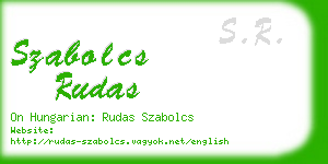 szabolcs rudas business card